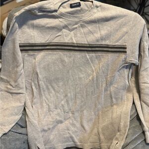 Arrow Beige Crew Neck Sweater with Black Stripes